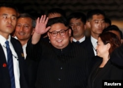 FILE - North Korea's leader Kim Jong Un visits The Marina Bay Sands hotel in Singapore, June 11, 2018.