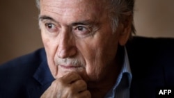 L’ancien président de la Fifa, Sepp Blatter, lors d'une conférence de presse à Zurich, le 8 mars 2018.