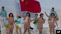 北京2019年5月10日举行2022冬奥会一千天倒计时的表演。