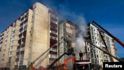 Aftermath of a Russian missile attack in the town of Uman