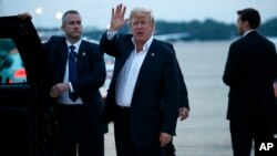 川普總統參加了新加坡的美國與北韓峰會後13號返回華盛頓
