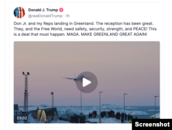 Objava Donalda Trampa na mreži Truth Social (screenshot)