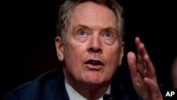 星期三，美國貿易代表萊特希澤前往國會，分別在參眾兩院就特朗普政府的貿易策略應詢。