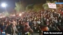 تصویری از راهپیمایی‌ اعتراضی در خوزستان