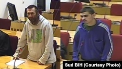 Bosnia and Herzegovina, combo photo of Emir Ališić (left) and Hamza Labidi (right), suspect for joining terrorist group in Syria in Court of Bosnia and Herzegovina, december 2019.