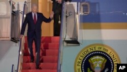 ورود جو بایدن، رئیس جمهوری آمریکا به بریتانیا