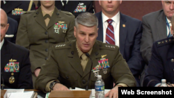 크리스토퍼 마호니 미 해병대 부사령관이 2025년 3월 12일 상원 군사위 준비태세 소위원회가 개최한 합동군 태세 점검 청문회에서 발언하고 있다. (출처 = 상원 군사위 웹사이트 스크린샷)
