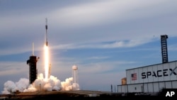 FILE — A SpaceX Falcon 9 rocket, with the Dragon capsule and four private astronauts, takes off from Pad 39A at the Kennedy Space Center in Cape Canaveral, Florida, May 21, 2023.