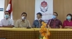 Tim RS Panti Rapih ketika mengikuti pertemuan daring 22 rumah sakit di DIY bersama Sultan. (Foto courtesy: RS Panti Rapih)