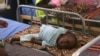 Un enfant hospitalisé à cause de la méningite à Maiduguri, Nigeria, le 30 novembre 2016.