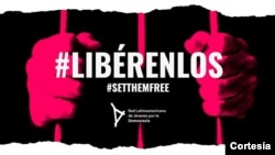 Campaña #Libérenlos de la Red Latinoamericana de Jóvenes por la Democracia que busca presionar por la liberación de los presos políticos en la región.[Foto: Cortesía]