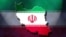 Iran map with Iranian flag overlay