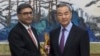 FILE - Chinese Foreign Minister Wang Yi, right, meets with India's Foreign Secretary Vikram Misri in Beijing, Jan. 27, 2025, in this image taken from a video. (Phoenix TV via APTN)