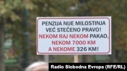 Penzionerski protesti pred Vladom Federacije Bosne i Hercegovine, oktobar 2017.