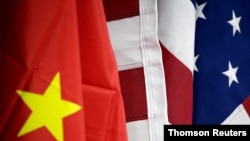 资料照：美中国旗