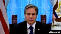 Menlu Amerika Antony Blinken pada pertemuan virtual DK PBB (foto: dok). 