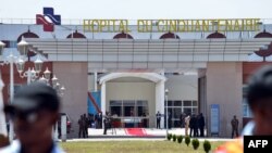 Inauguration de l'hôpital du Cinquantenaire à Kinshasa le 22 mars 2014.