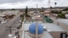 Aerial view of Assabil Muslim Migrants shelter in Tijuana, Mexico on May 17, 2024. From Algeria, Syria, Yemen and Afghanistan, citizens of distant Muslim countries wait for U.S. asylum in Tijuana - more used to seeing migrants from Latin America than the Middle East. 