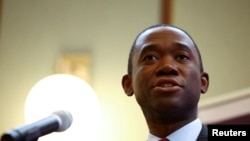 Zamjenik američkog ministra finansija Wally Adeyemo govori na Royal United Services Institute u Londonu, 27. oktobra 2023.