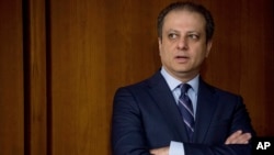 FILE - Former U.S. Attorney for the Southern District of New York Preet Bharara is pictured on Capitol Hill in Washington, June 8, 2017.