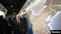 俄罗斯总理米哈伊尔·米舒斯京（Mikhail Mishustin）2023年5月23日在中国上海访问。（路透社）