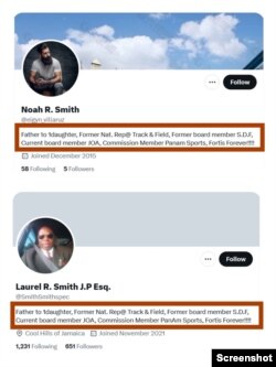 MAGAflage account Noah R. Smith stole the bio from an authentic user Laurel R. Smith.
