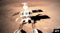 This picture taken Jan. 3, 2019, and received, Jan. 4, from the China National Space Administration (CNSA) via CNS shows a robotic lunar rover on the far side of the moon.