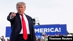 Donald Trump num comicio em Ohio