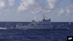 Xitoy harbiy kemasi Janubiy Xitoy dengizini anzorat qilmoqda, 14-sentabr, 2012-yil.