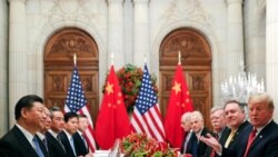 特朗普与习近平2018年12月1日在布宜诺斯艾利斯共进晚餐时国务卿蓬佩奥和时任国家安全顾问博尔顿都在场