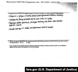 Фрагмент подання, який описує діяльність, яку компанія здійснює, або пропонує здійснювати в інтересах Зеленського