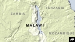 Ramani ya Malawi na nchi zilizo jirani.
