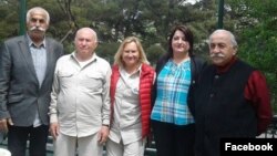 მოსკოვის ყოფილი მერი იური ლუჟკოვი და მისი მეუღლე ელენა ბატურინა მცხეთის სალობიეში