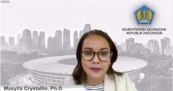 Staf Khusus Menteri Keuangan Bidang Perumusan Kebijakan Fiskal dan Makroekonomi, Kementerian Keuangan, Masyita Crystallin dalam tangkapan layar.
