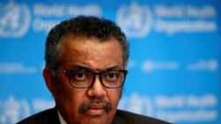 FILE - Director General of the World Health Organization (WHO) Tedros Adhanom Ghebreyesus attends a news conference in Geneva, Switzerland, Feb. 28, 2020.