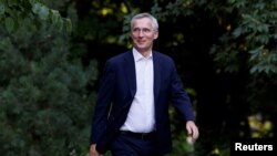 Генсек НАТО Єнс Столтенберг виключає угоду "земля в обмін на мир" для припинення російської війни. REUTERS/Blair Gable/File Photo
