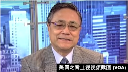 高文谦参加美国之音卫视讨论节目（卫视视频截图）