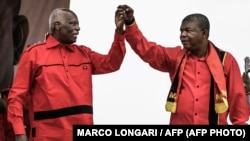 José Eduardo dos Santos (esq) e João Lourenço (dir), Luanda, 19 de Agosto de 2017