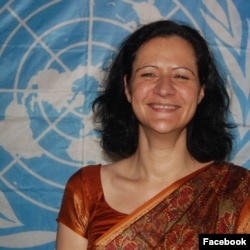 លោកស្រី​ Katia Chirizzi ​តំណាង​រង​នៃ​ការិយាល័យ​ឧត្តម​ស្នងការ​សិទ្ធិ​មនុស្ស​ របស់​អ.ស.ប​ក្នុង​តំបន់​អាស៊ាន​ប្រចាំ​នៅ​ក្នុង​ទីក្រុង​បាងកក​ (រូបថត​ពី​ហ្វេសប៊ុក​ Katia Chirizzi)