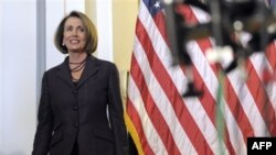 House Speaker Nancy Pelosi of Calif., walks to a news conference, on Capitol Hill in Washington, Wednesday, Nov. 17, 2010, after being re-elected as the leader of the House Democrats. (AP Photo/Susan Walsh)
