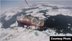 北冰洋的水面正在扩展（美国海警队资料照片）