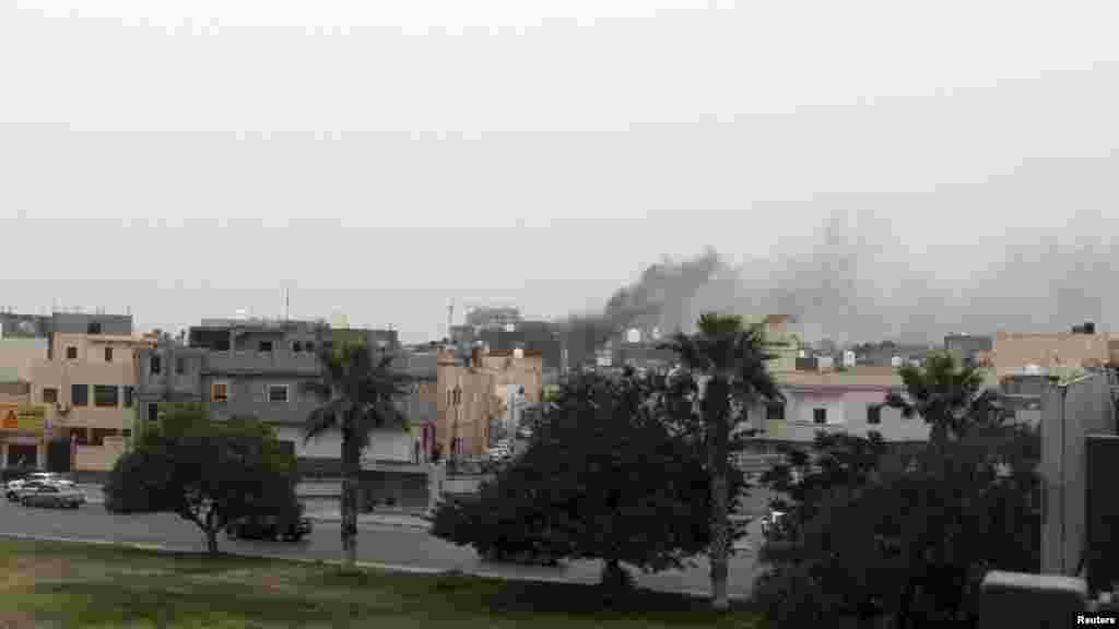 Heavily armed gunmen stormed into Libya's parliament in Tripoli on May 18, 2014.