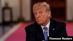 El presidente Donald Trump en la Casa Blanca, el martes 7 de julio de 2020.