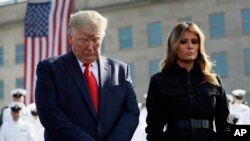 Rais Donald Trump na mkewe, Melania Trump, waadhimisha miaka kumi na minane tangu mashambulizi ya 9/11 kufanyika.