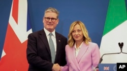 ቀዳማይ ሚንስተር ብሪጣንያ ኪር ስታርመርን ምስ መዘንኦም ቀዳመይቲ ሚንስተር ኢጣልያ ጆርጂያ መሎኒን