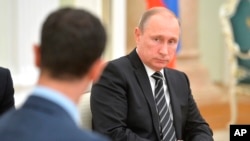 Shugaban Rasha Putin da Shugaba al-Assad na Syria