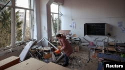 Aftermath of a Russian missile attack in Lviv