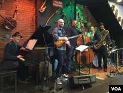 The DC Jazz Collective. From left to right - Oren Levine, Evan Samuels, Percy White, Will Stephens, Lionel Lyles