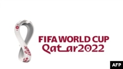 Le logo du Mondial Qatar 2022 présenté à Doha, le septembre 2019.