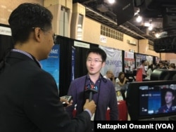 Associate Dean for International Affairs of Thammasat University Business School, Asst Prof. Surat Teerakapibal, Ph.D. talks with VOA Thai during the NAFSA 2018 Annual Conference in Philadelphia, PA.